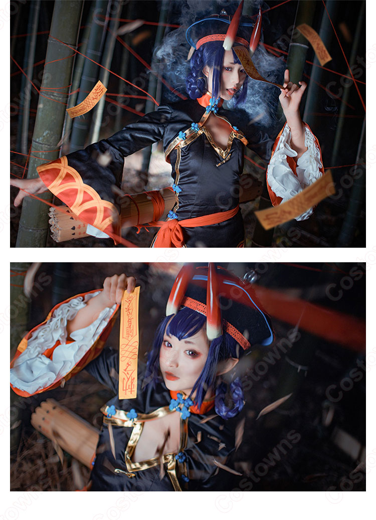 酒呑童子 コスプレウィッグ FGO ゾンビ娘 かつら ウィッグネット付