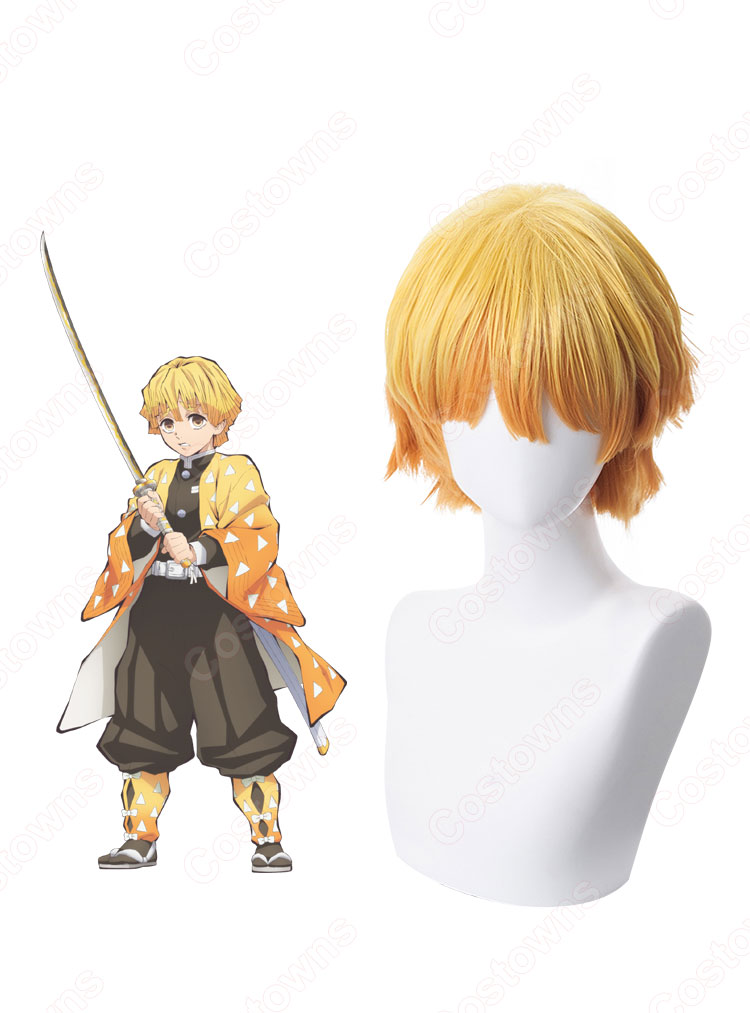 我妻善逸（あがつまぜんいつ） コスプレウィッグ 『鬼滅の刃（きめつの