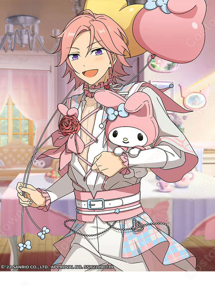 中国あんスタ サンリオコラボ 桜河こはく コスプレ衣装 『あんさんぶる