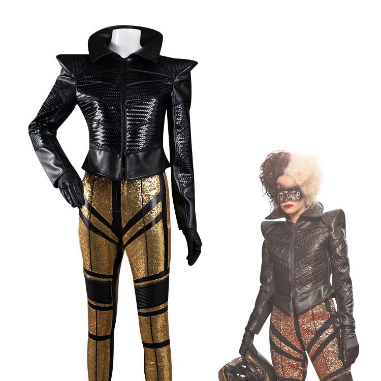 悪役クルエラ・ド・ヴィル コスプレ衣装 ディズニー映画 『クルエラ