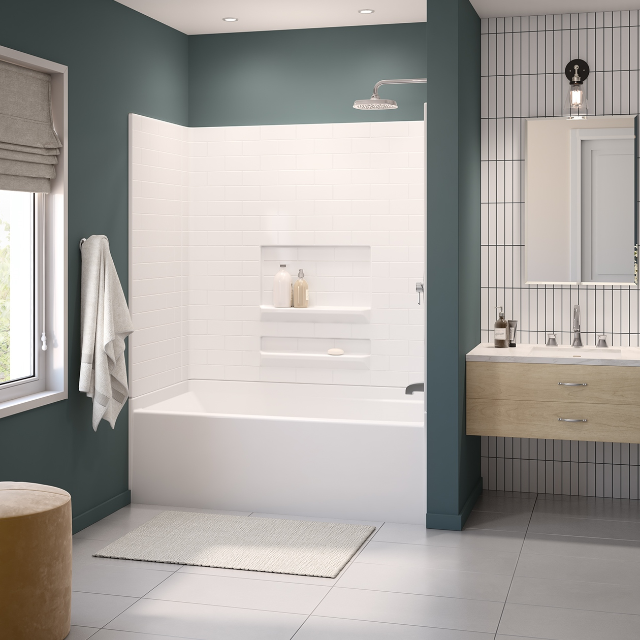 Vellamo 6030 AcrylX Right-Hand Bathtub Drain in White | Bathtub, Maax