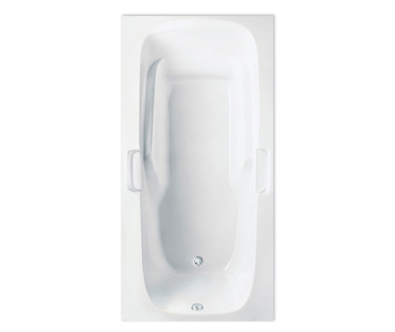 Jasmine II 72 x 36 AcrylX Drop-in Universal Drain Bathtub in White