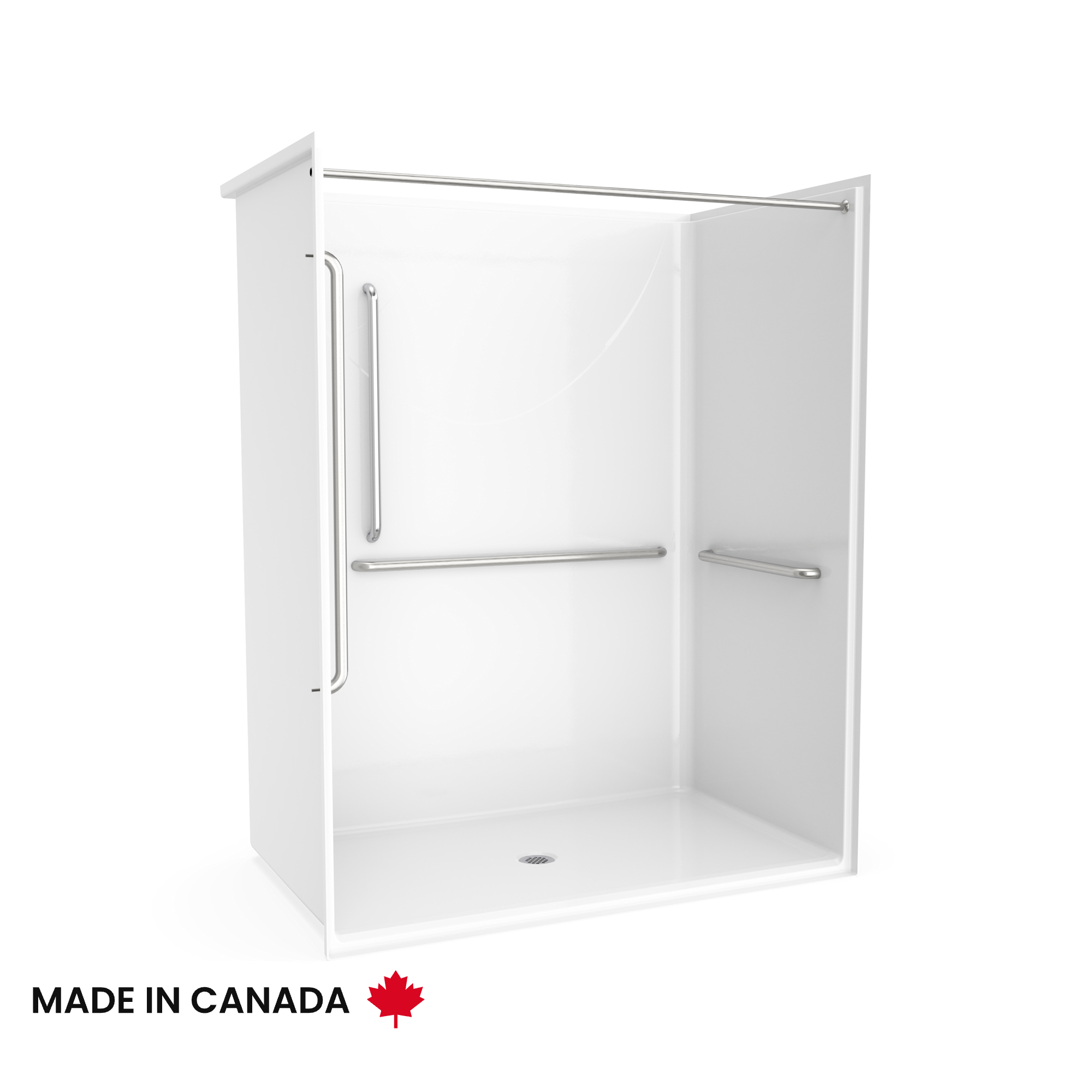 Banff BFS-6036F - CSA Compliant AcrylX™ Alcove Center Drain Shower