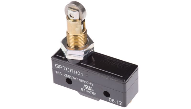 ZF Electronics GPTCRH01 Switch,Snap Action,SPDT,NO/NC,Plunger Act