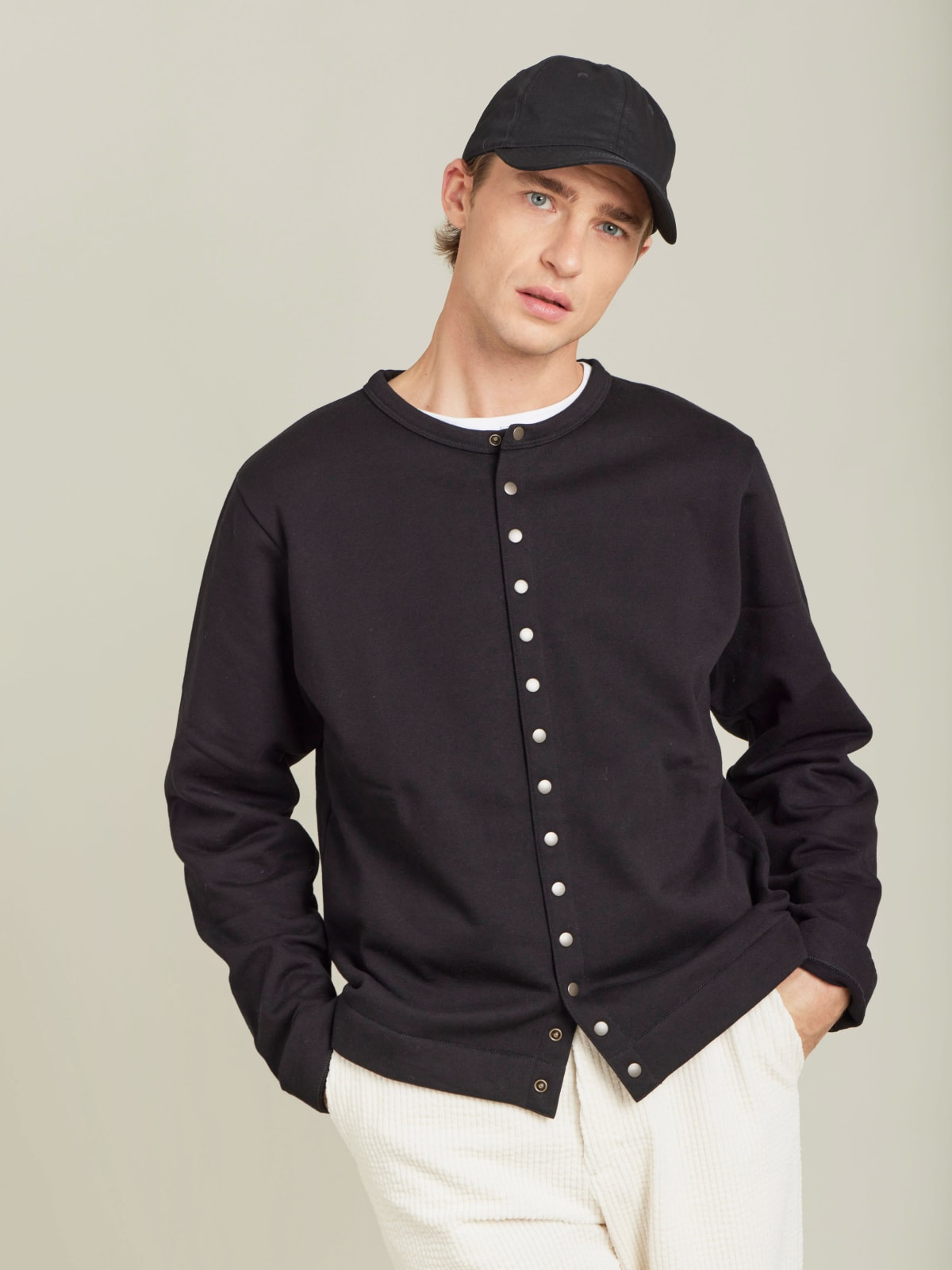 black Bronze snap cardigan