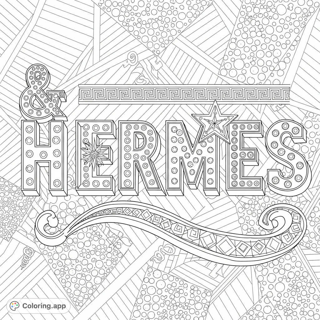 HERMES Marquee Sign - Coloring.app