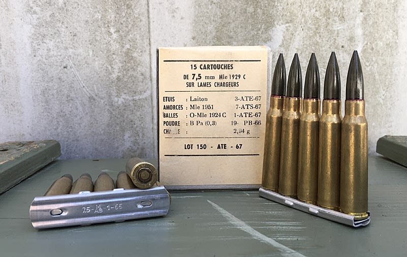 7.5x54mm FRENCH MILITARY SURPLUS LAITON 15rd BOX ON STRIPPERS