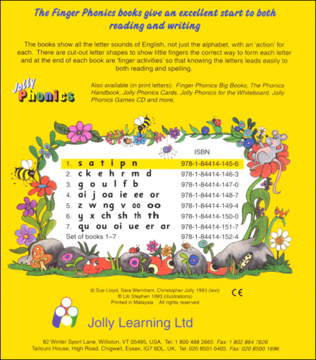 Finger Phonics Set of Books 1-7 w/ Print Ltrs