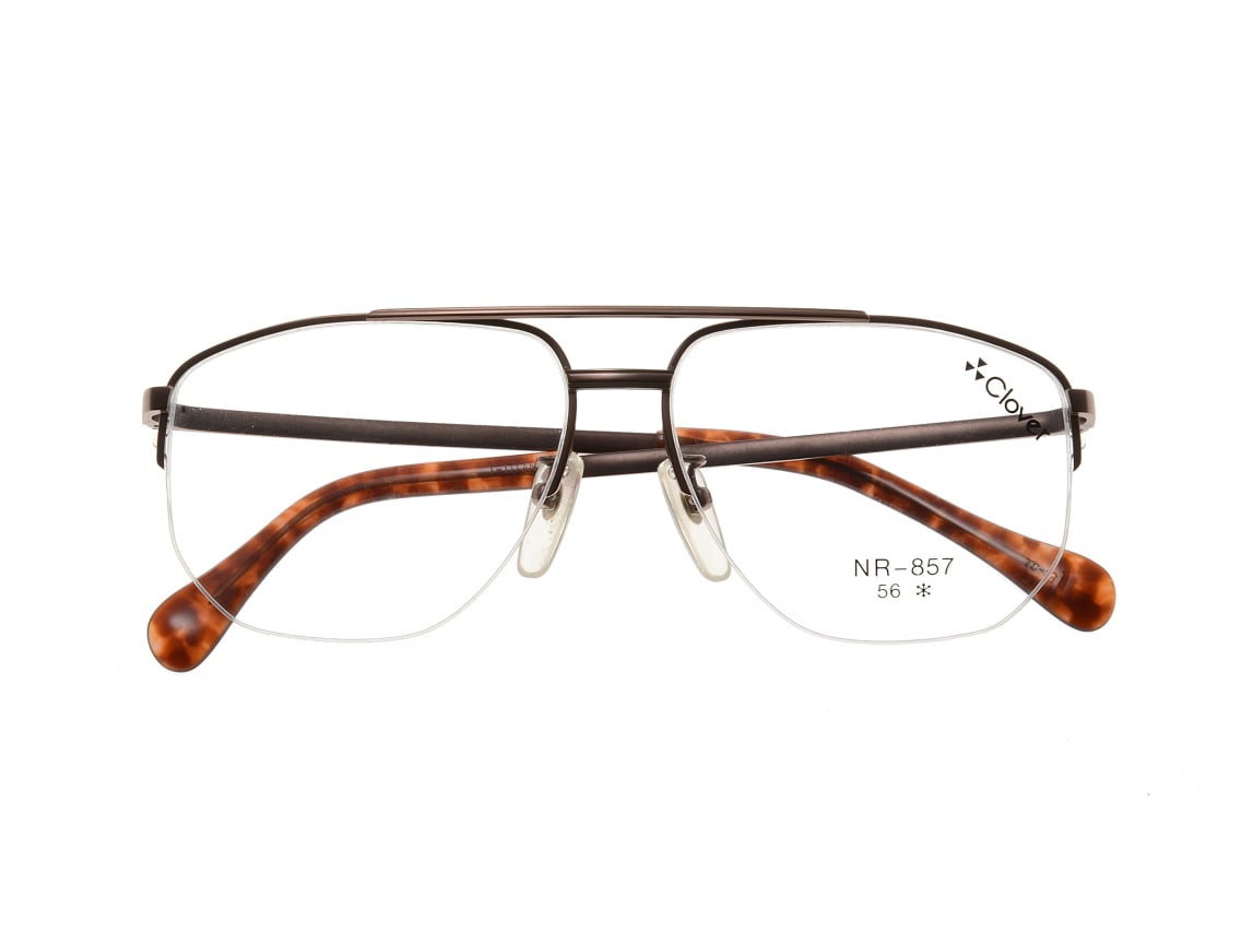 クローバー NR-857-TC-1G [メタル/ハーフリム/ウェリントン] ｜メガネ