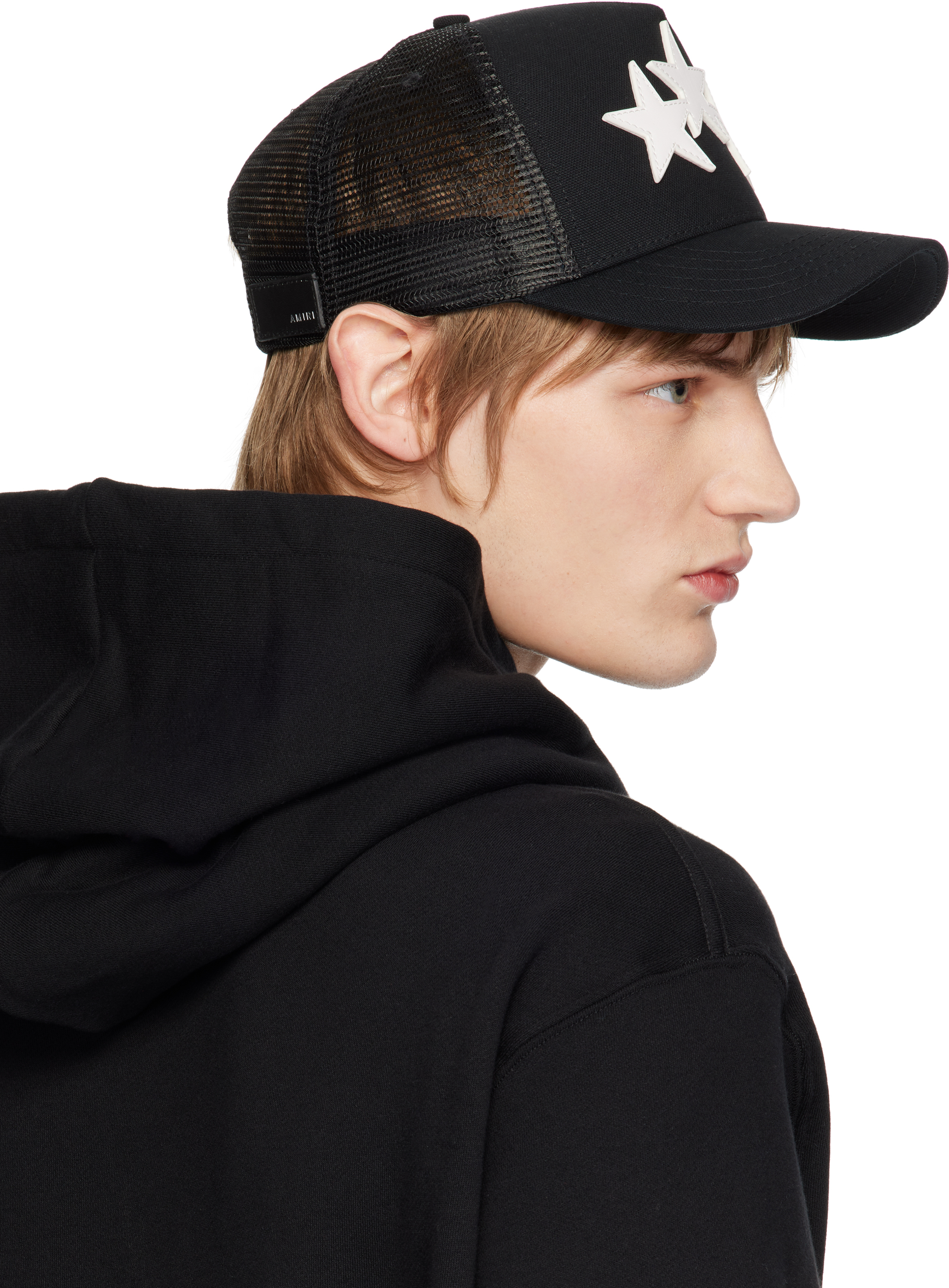 AMIRI Black 3 Star Trucker Cap - Hats - Free Shipping - BeyondStyle