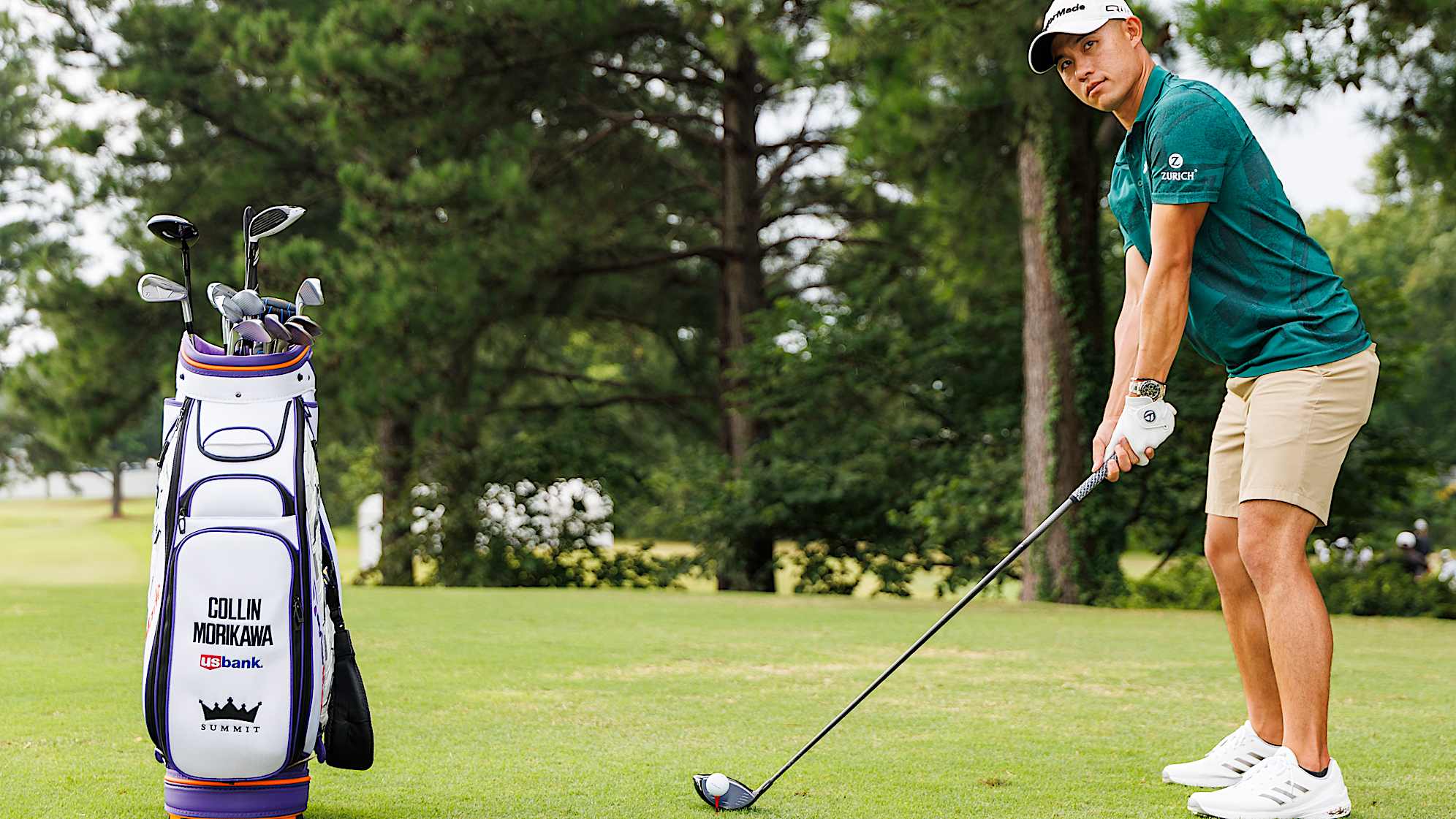 Collin Morikawa explains latest iron switch, custom FedEx golf bag