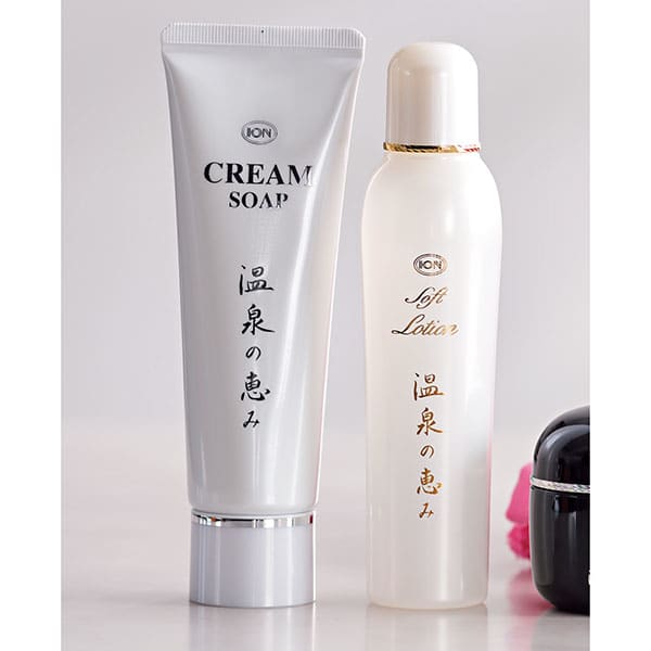 ☆2本☆クリームソープ（洗顔フォーム）☆イオン化粧品☆温泉の恵み 【公式