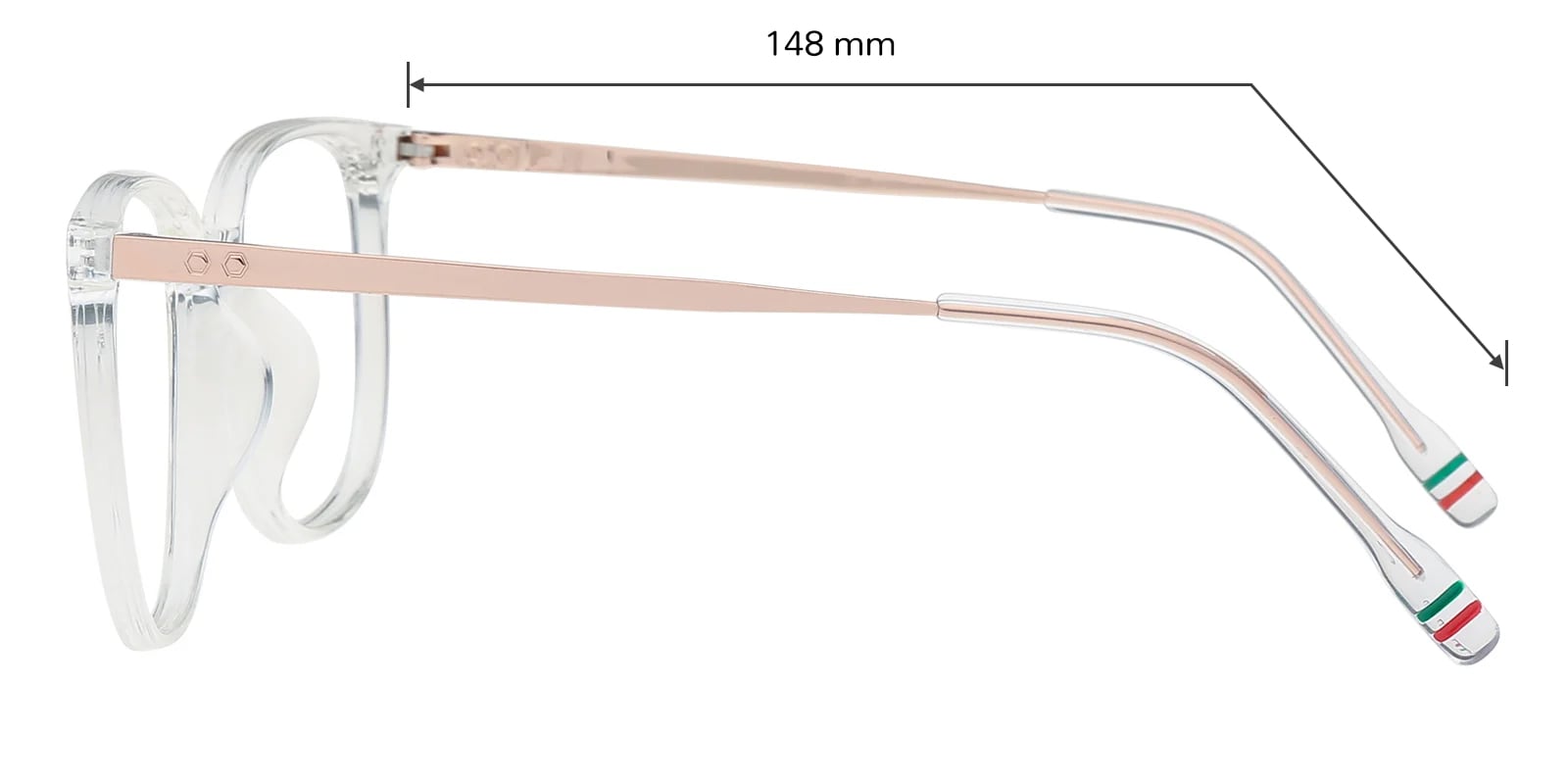 Gulfport Square Clear Eyeglasses | Glassesshop