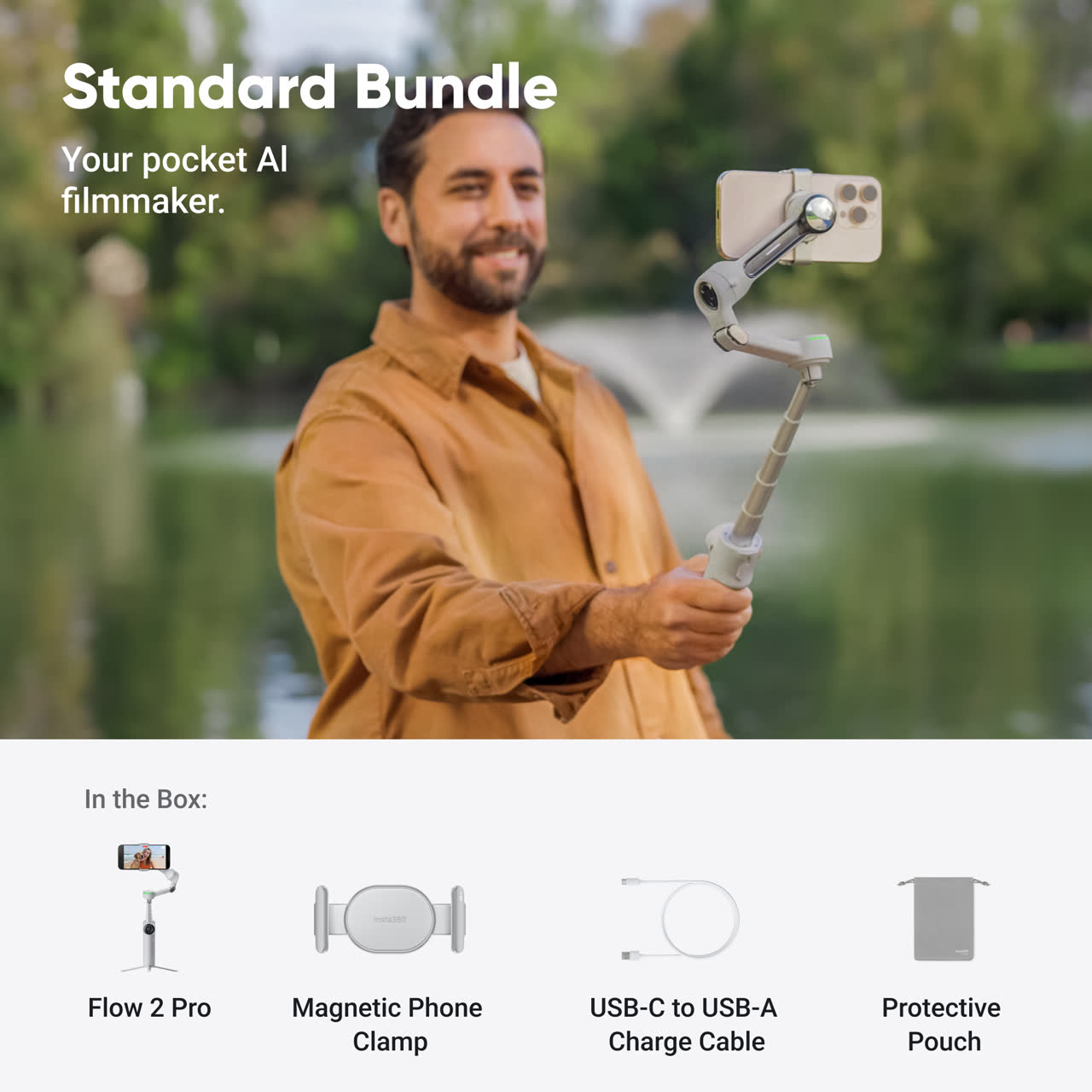 Best Phone Gimbals | Insta360 Flow 2 Series with AI Tracking