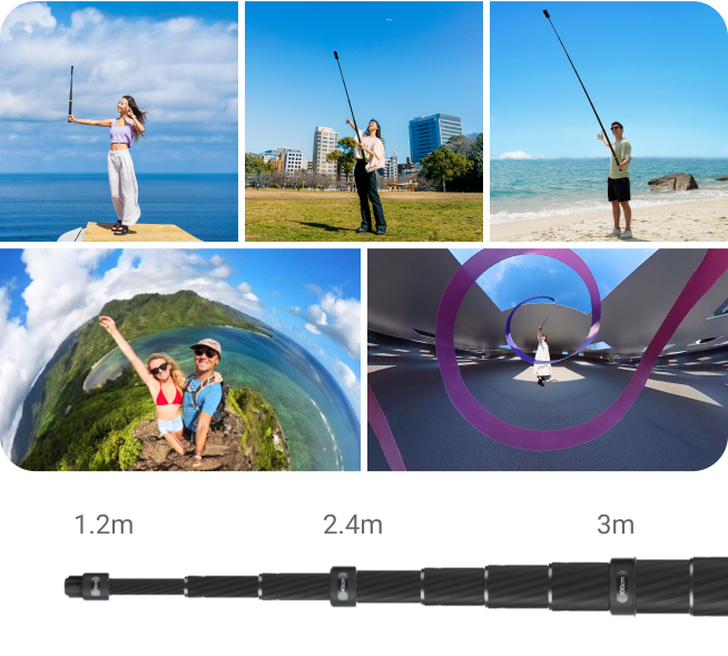 超長い自撮り棒を購入 - 超長い自撮り- Insta360