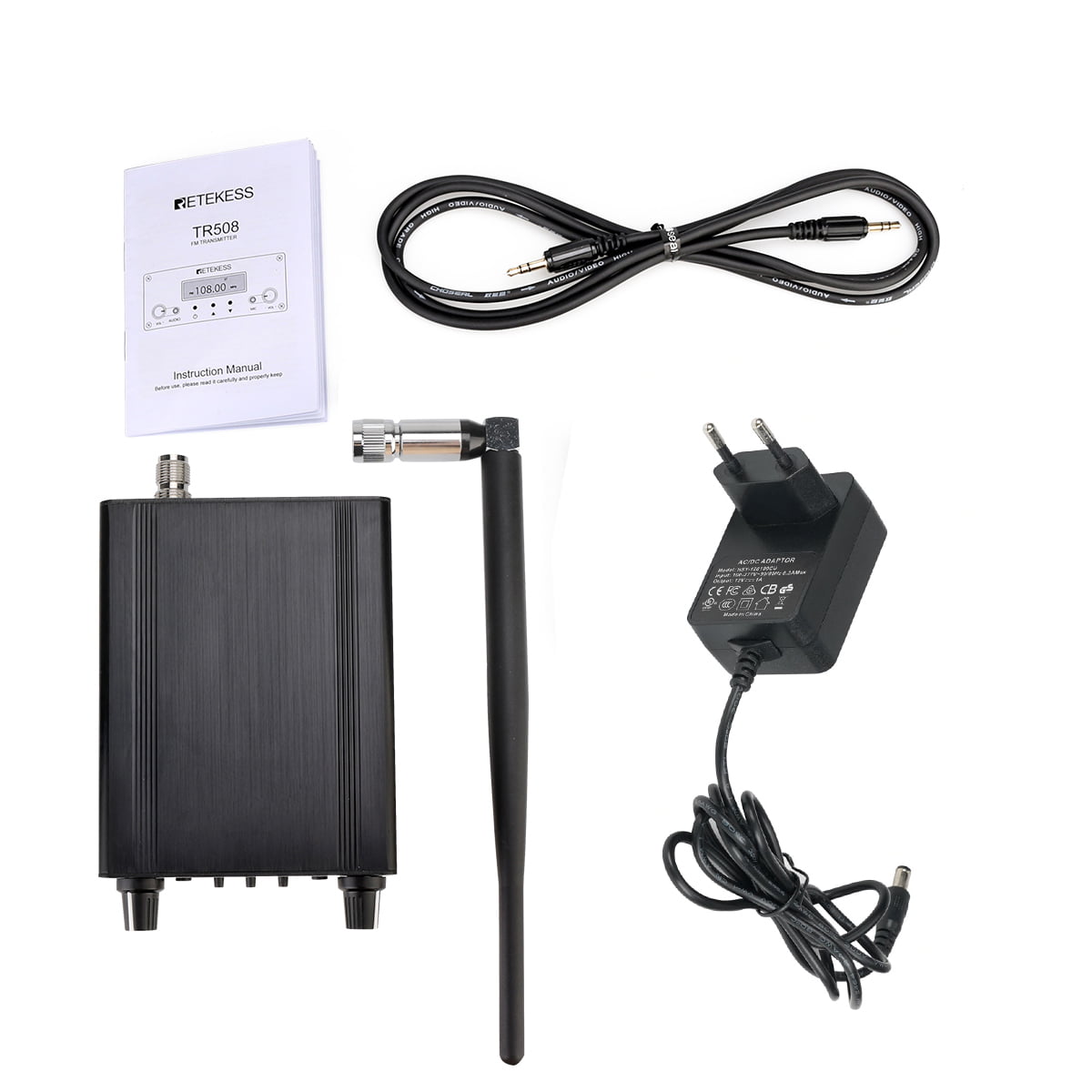 TR508 FM Transmitter Long Range Broadcast Station for Church School