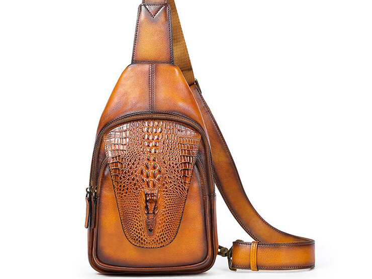 Whatna アンティーク風合い鞣し天 然 牛 革 ワンショルダーメンズ 3way