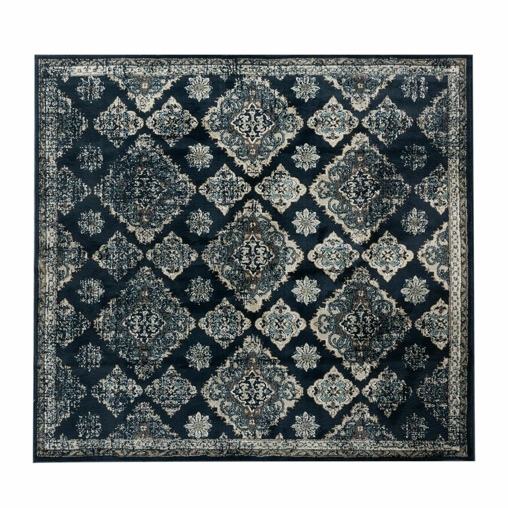 ラグ ラグマット 約185×185cm オリエンタル柄 ウィルトン織り