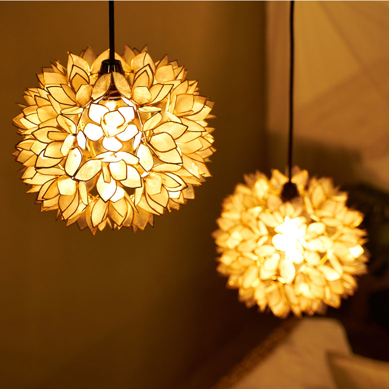 CAHAYA カピスシェル ペンダントライト φ40cm アジアン CAHAYA