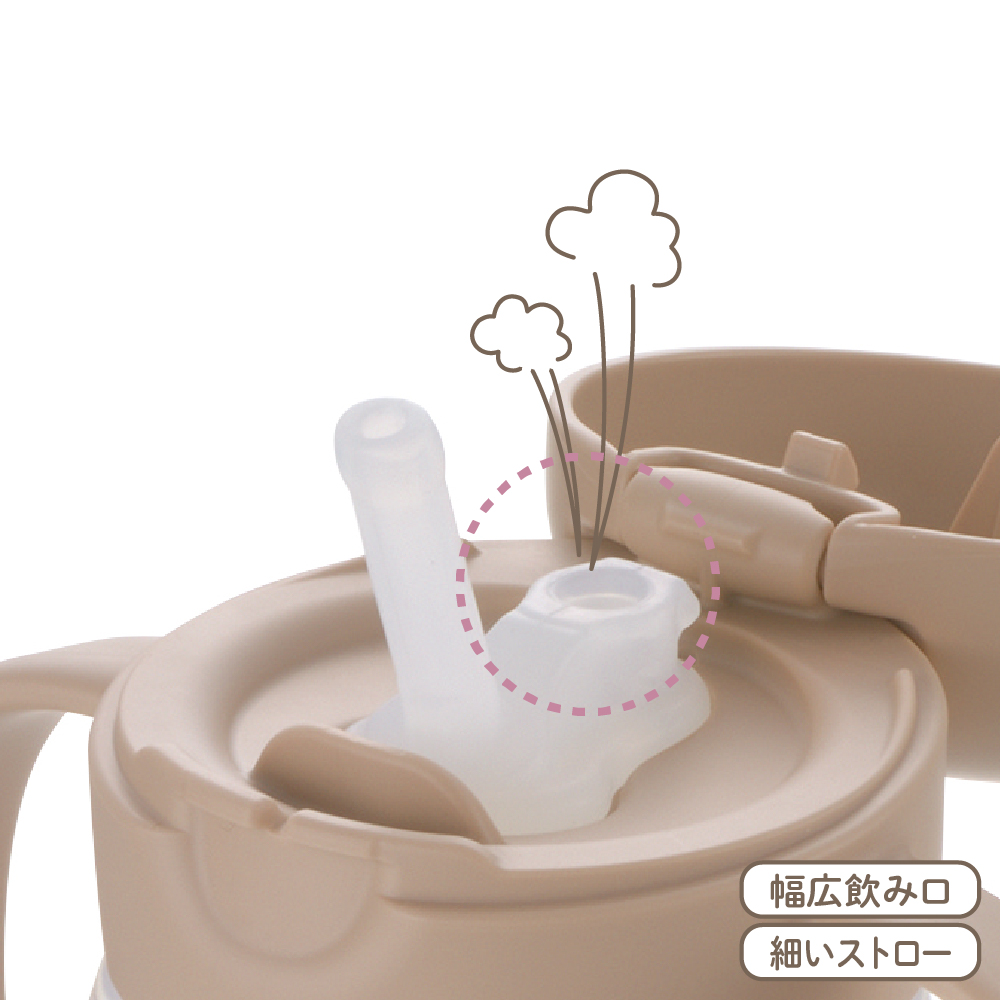 名入れ】トライ ストロー飲みマスターセット ブラウン(120612