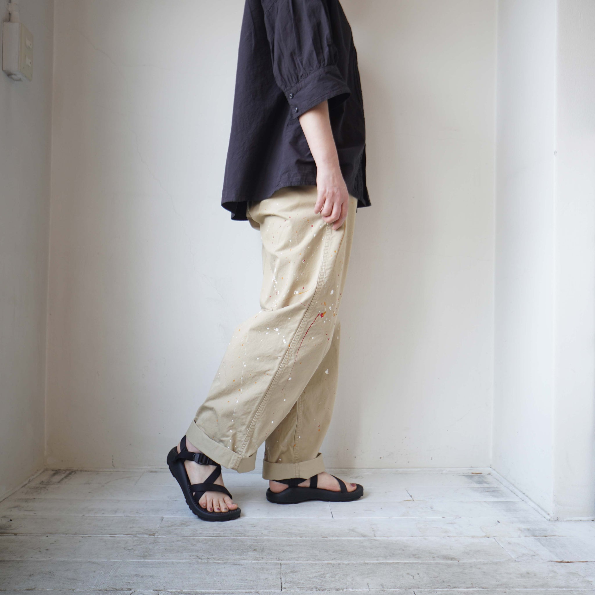 MASTER&CO(マスターアンドコー) CHINO PANT WITH PAINT(ベージュ