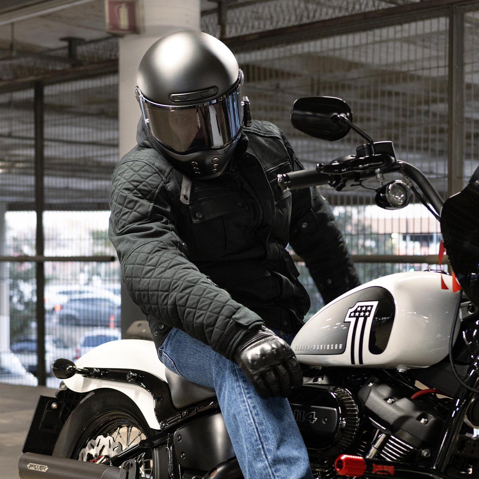 RIDEIRONプロテクター付きヴィンテージバイクジャケット | MJ5508