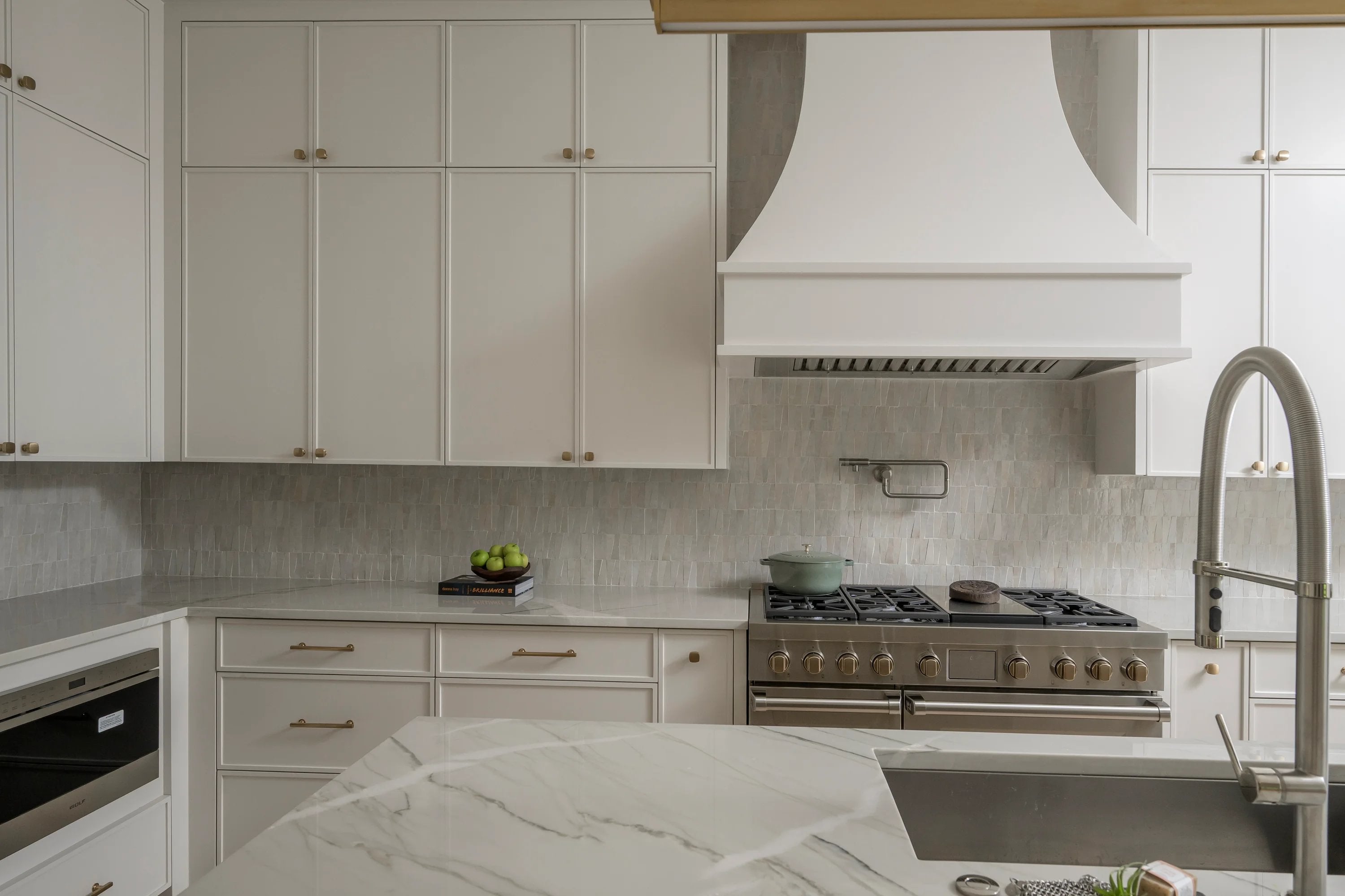 Natural White 1x4 Trapezoid Mosaic Zellige Tile