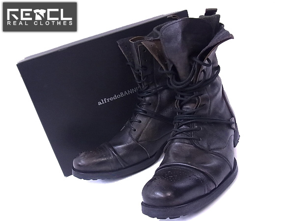 alfredoBANNISTER] レイヤードニットブーツ 41 日本製 アルフレッド