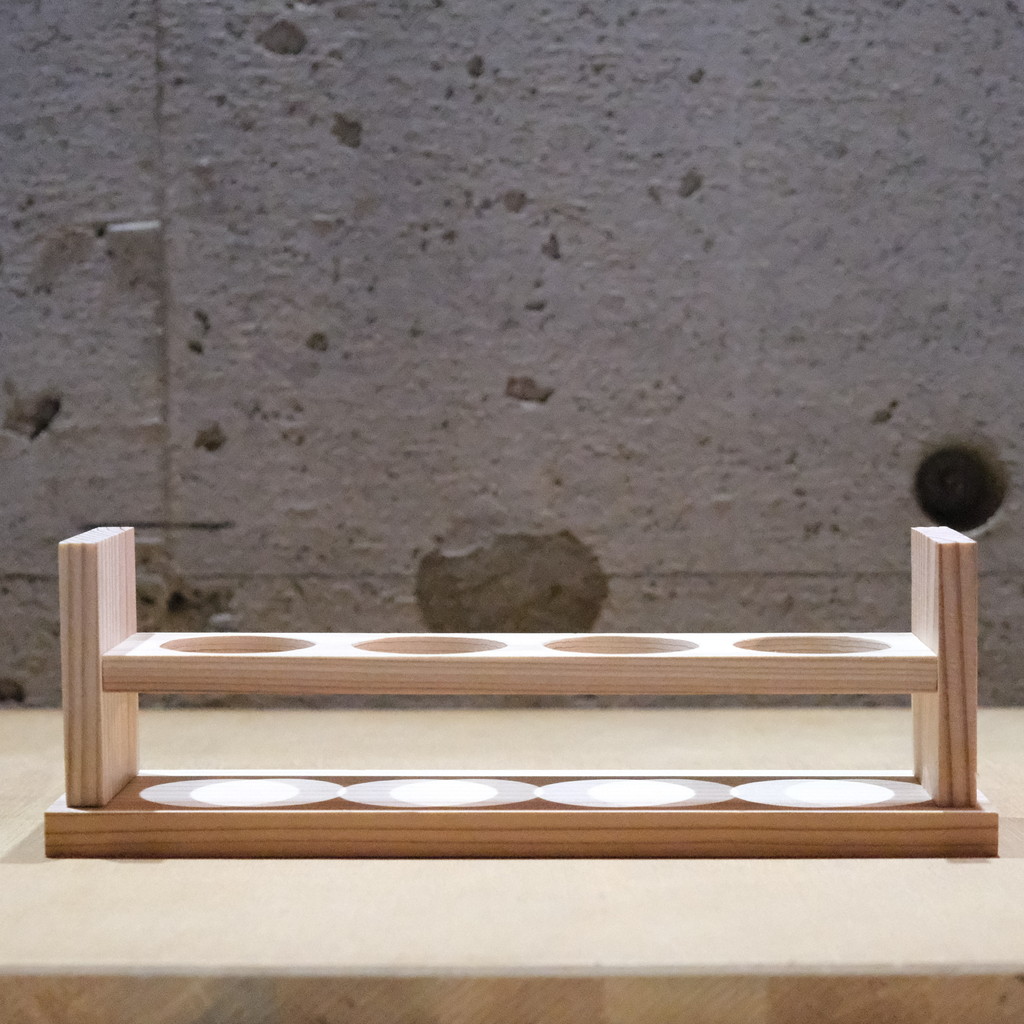 木製 試験管立て 穴40φx4本立 SITATE404HJ | リカシツ ｜ 理化学+