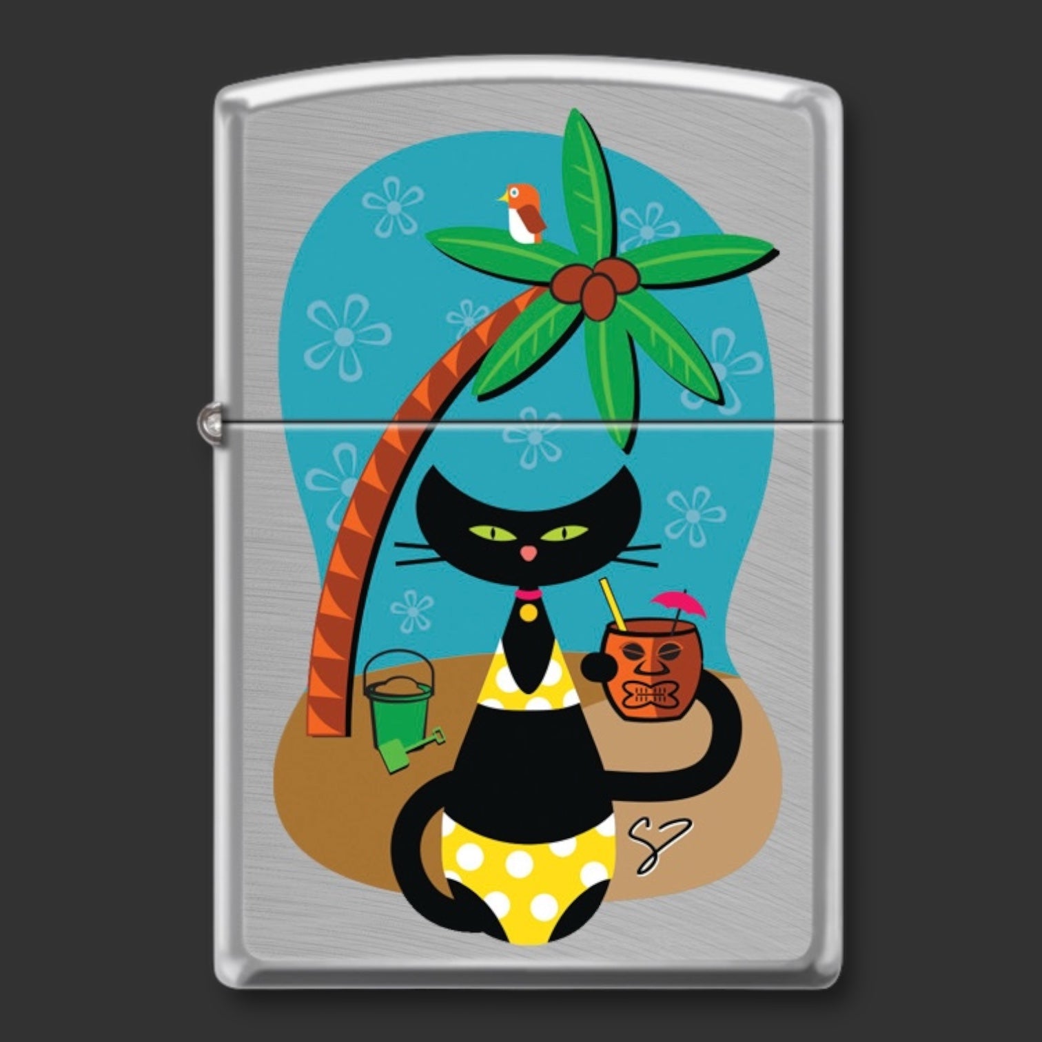 Original Riley's 66 Tiki Kitty Zippo Lighter