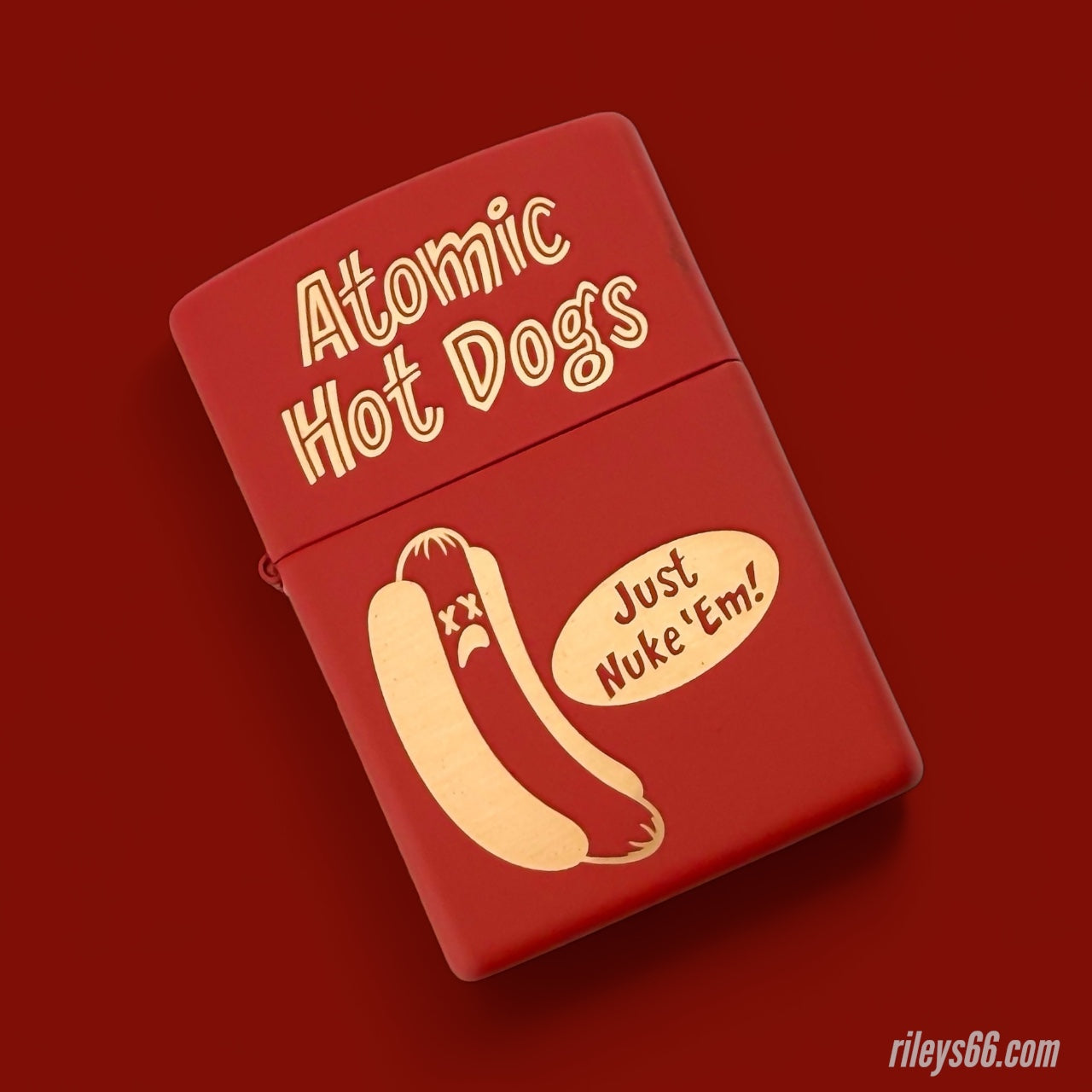 Original Riley's 66 Atomic Hot Dogs Zippo Lighter