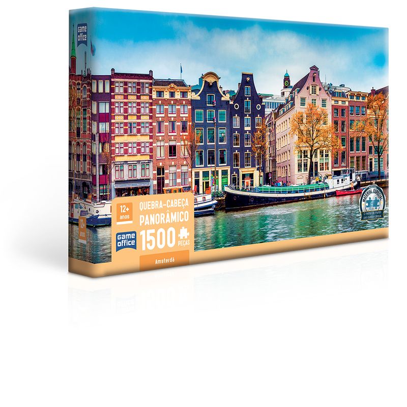 Confira Quebra-Cabeça - Panorâmico - 1500 Peças - Amsterdã