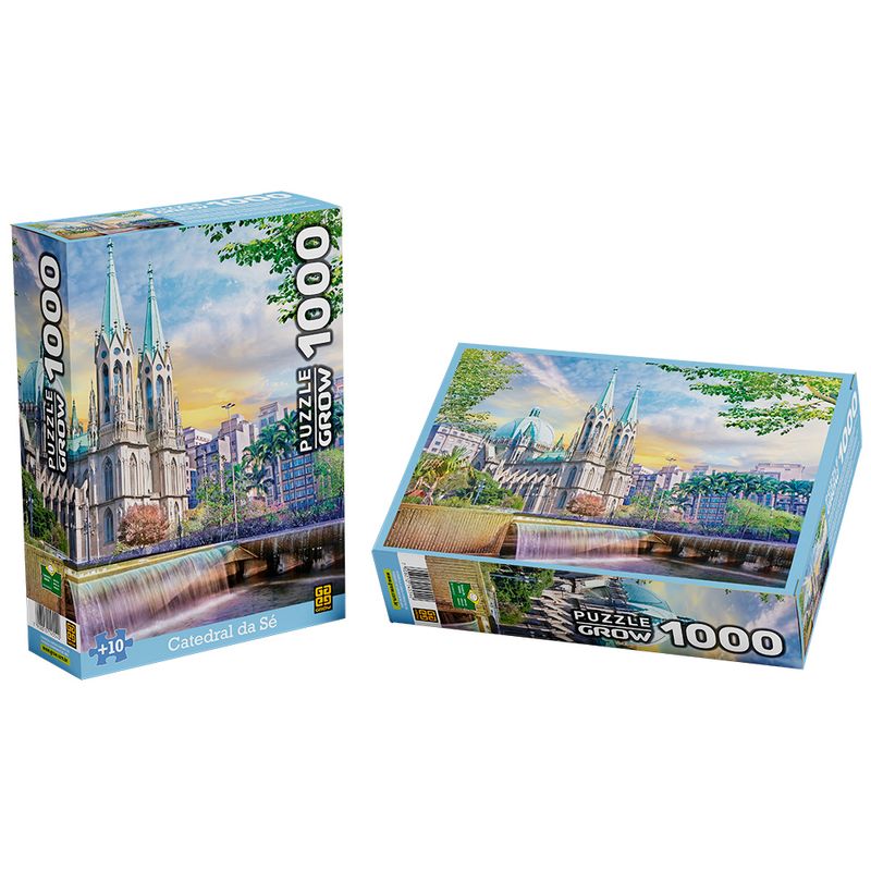 Confira Quebra-cabeça - Catedral da Sé - 1000 Peças - Grow