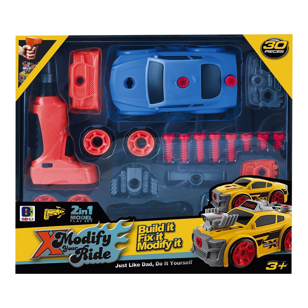 Confira Carrinho - Turbo Tools - Mustang - Azul - 2 em 1