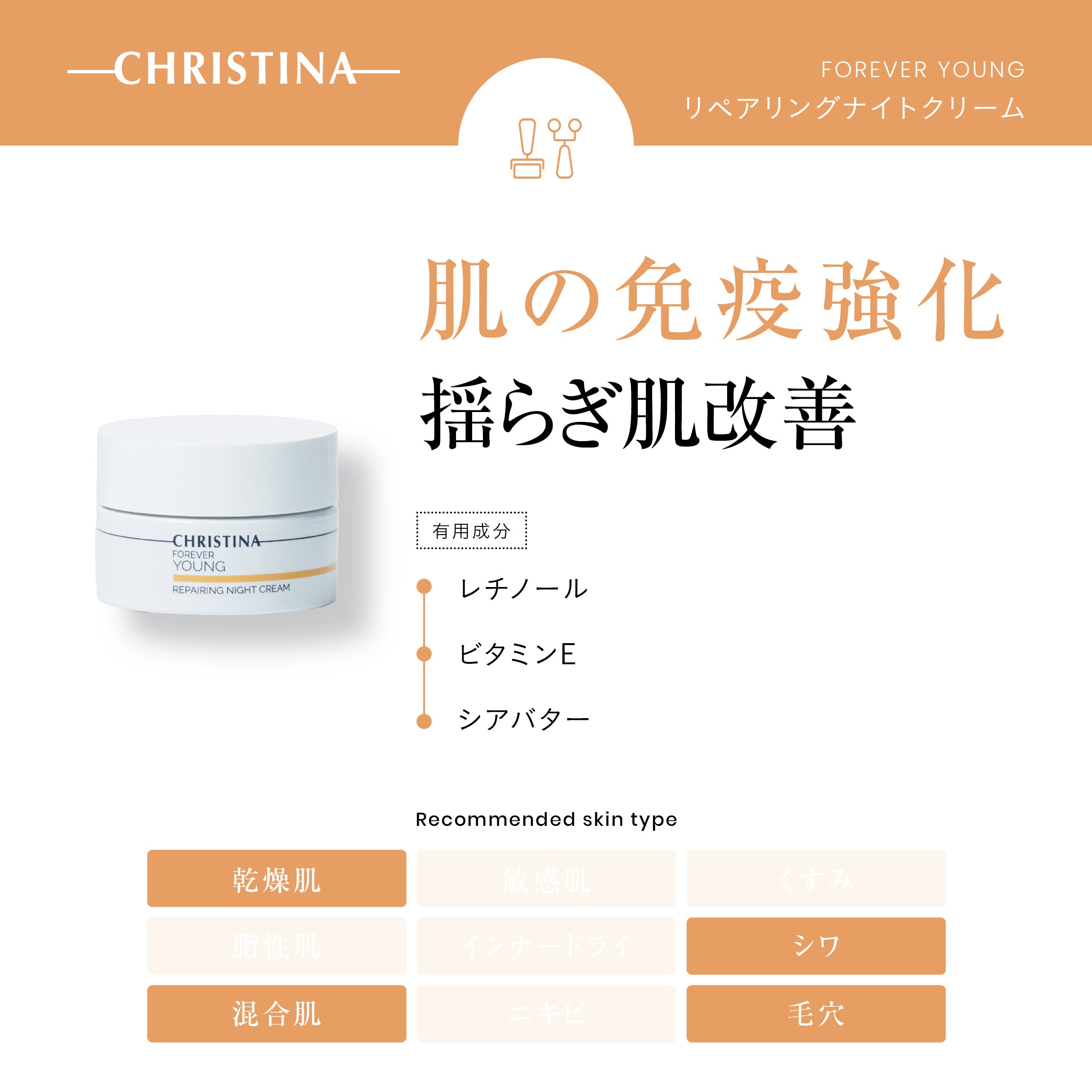 クリスティーナ】フォーエバーヤング | リペアリングナイトクリーム