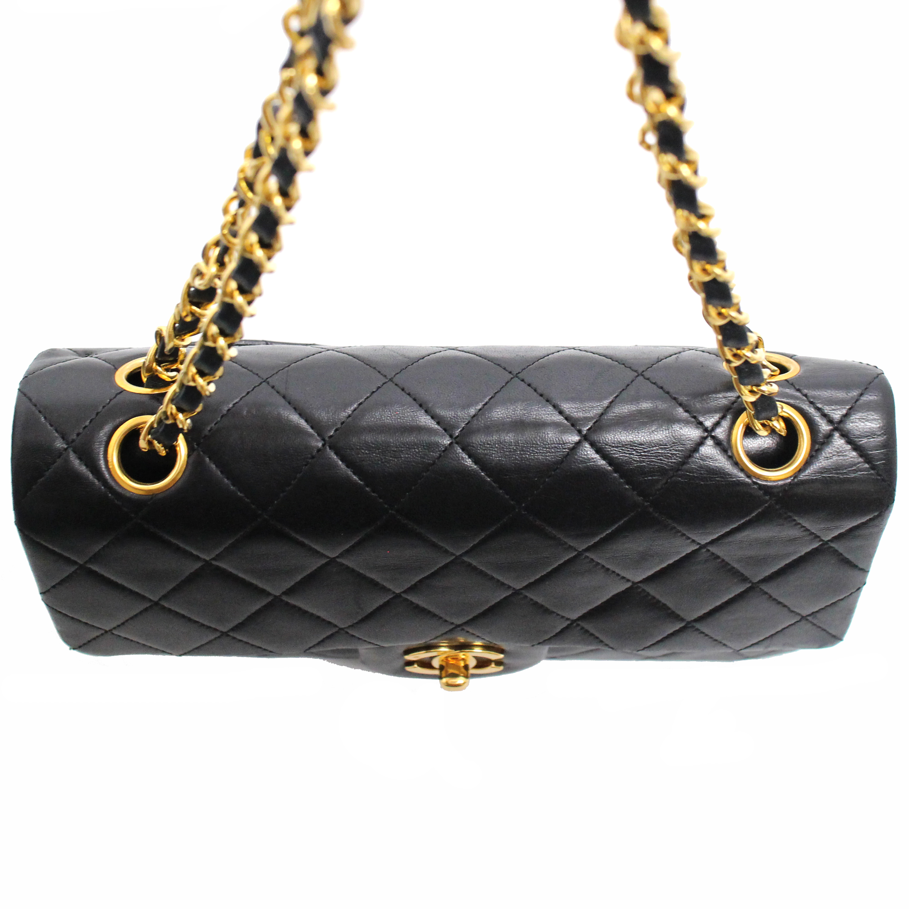 CHANEL Lamb Skin Double Flap 23 Small Chain Shoulder Bag #2762