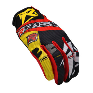 Risk Racing VENTilate V2 Motocross Gloves - Yellow/Red
