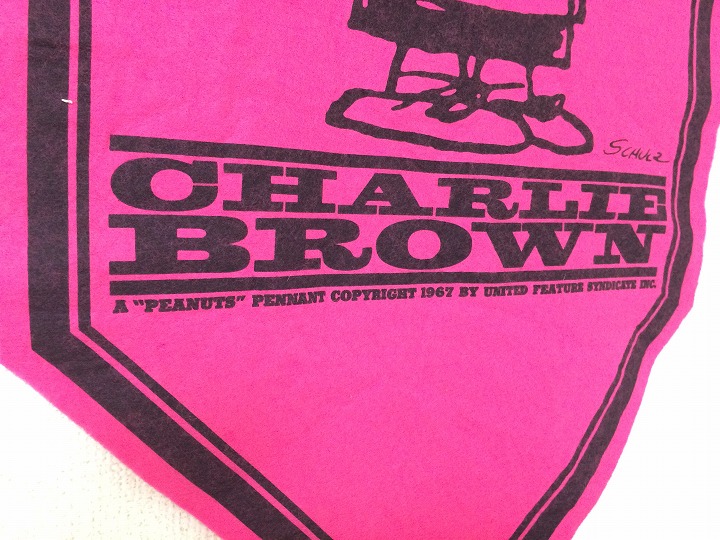 1960's-70's ビンテージ チャーリーブラウン フェルト バナー