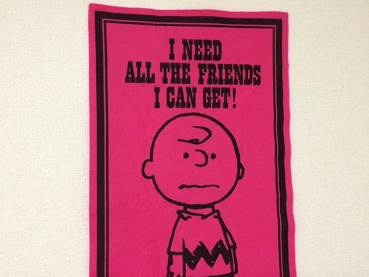 1960's-70's ビンテージ チャーリーブラウン フェルト バナー