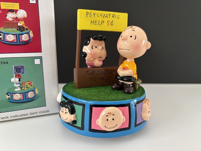 1998年 Flambro ヴィンテージ チャーリーブラウン ルーシー オルゴール