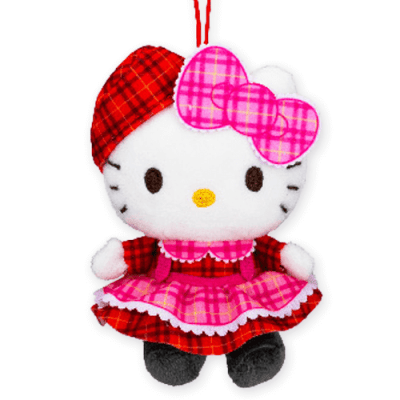 ハローキティ】サンリオキャラクターズ チェック×チェックマスコット1