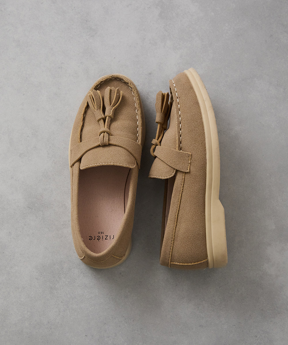 スエードタッチタッセルローファー