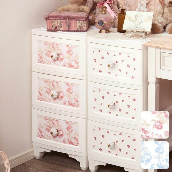 直送】ドレスチェンジチェスト3段/アンティークローズ｜かわいいお姫様