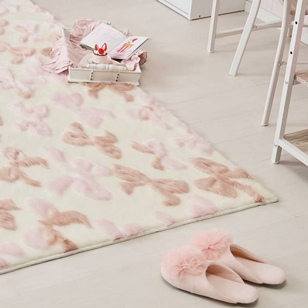 期間限定特別価格 ～3/31 AM10:00まで】ふんわリボンラグ(長方形・180