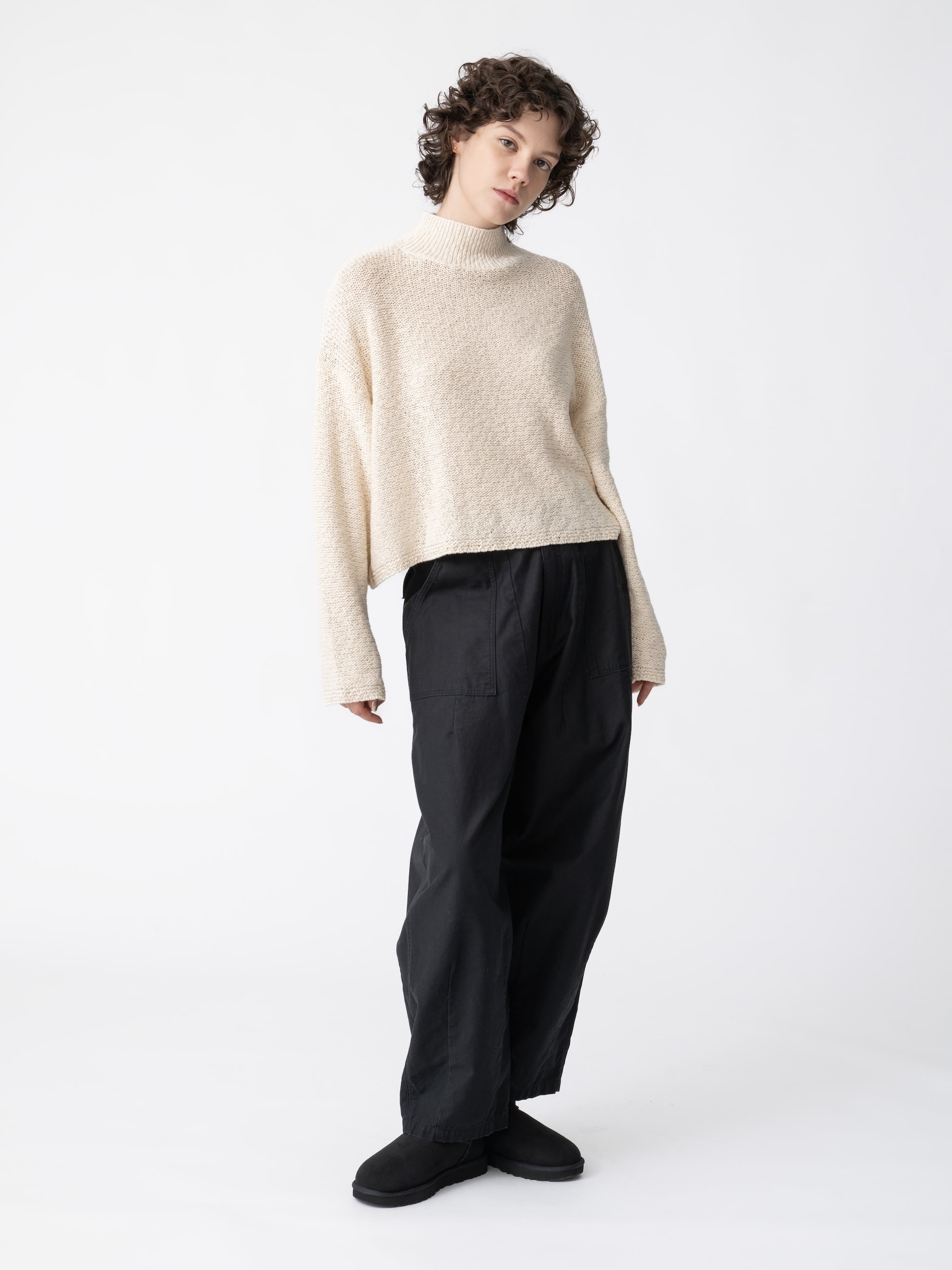 ワイド ミリタリー パンツ（ブラック/ホワイト）｜RHC(アールエイチ