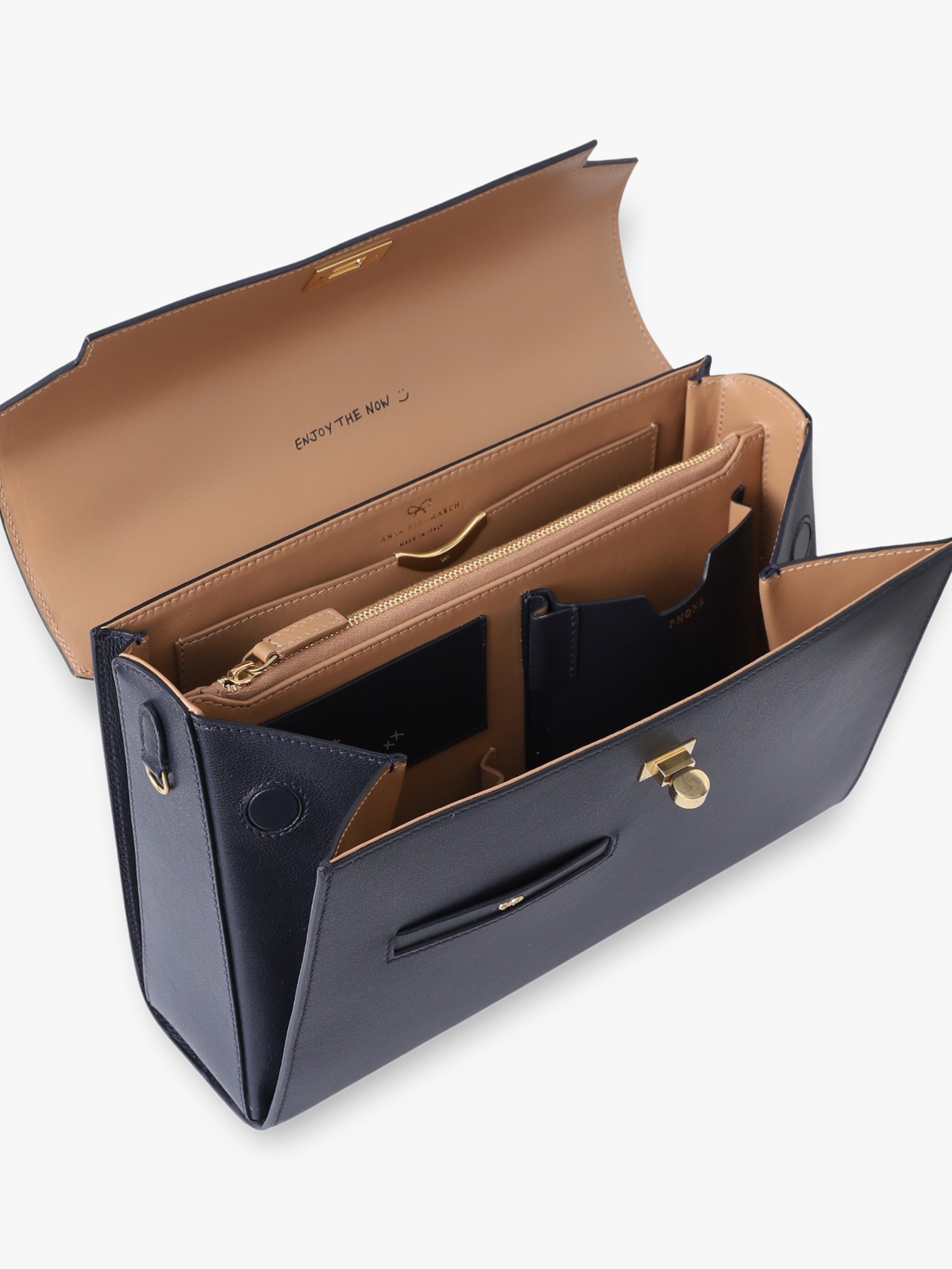 モティマーバッグ（ネイビー)｜Anya Hindmarch(アニヤ・ハインドマーチ