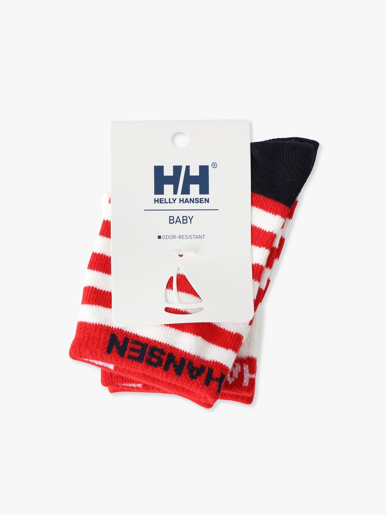 ベビー マリン ソックス セット（レッド/ネイビー）｜HELLY HANSEN