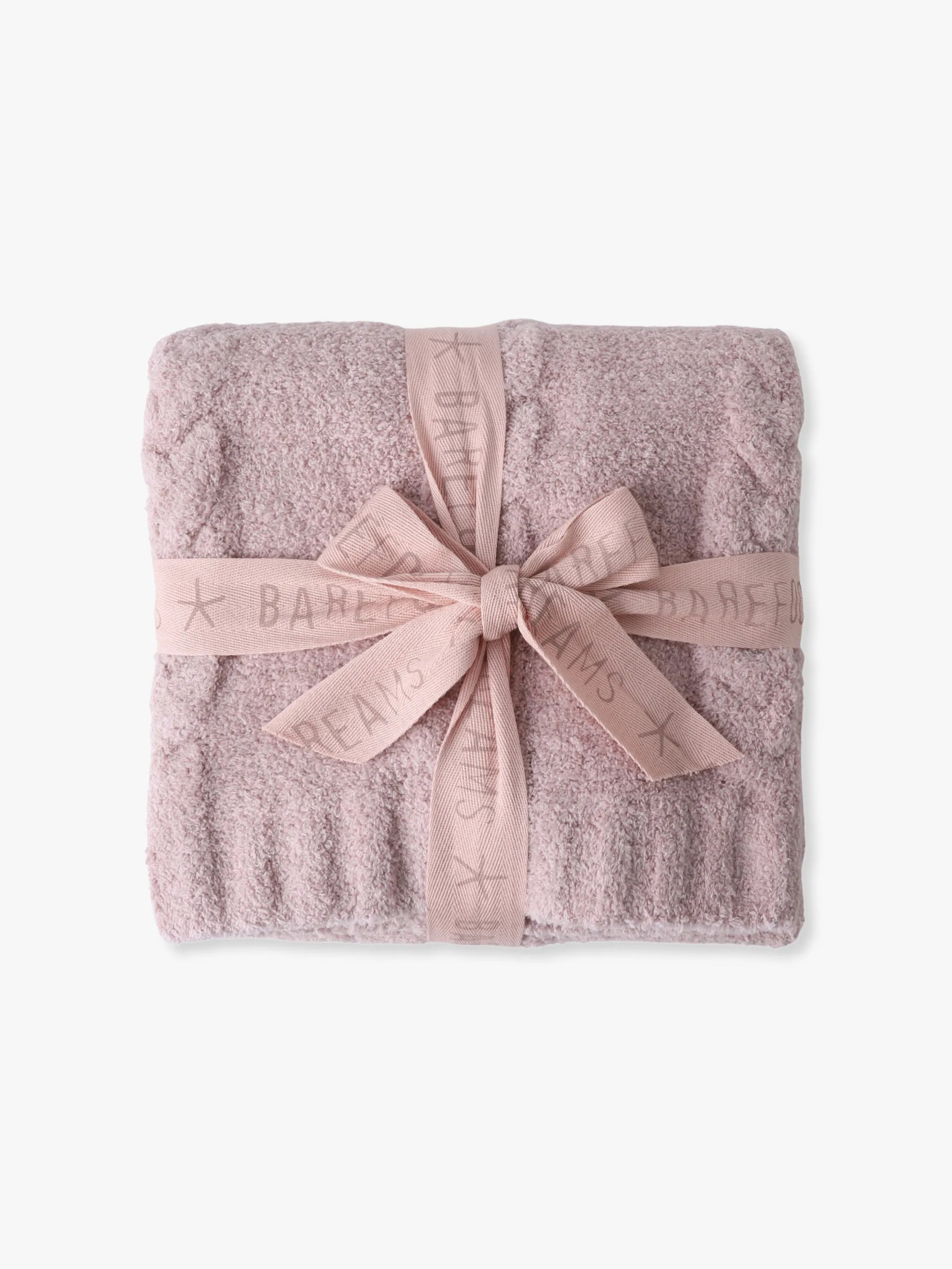 コージーシック ケーブル ブランケット（ピンク/ベージュ）｜BAREFOOT