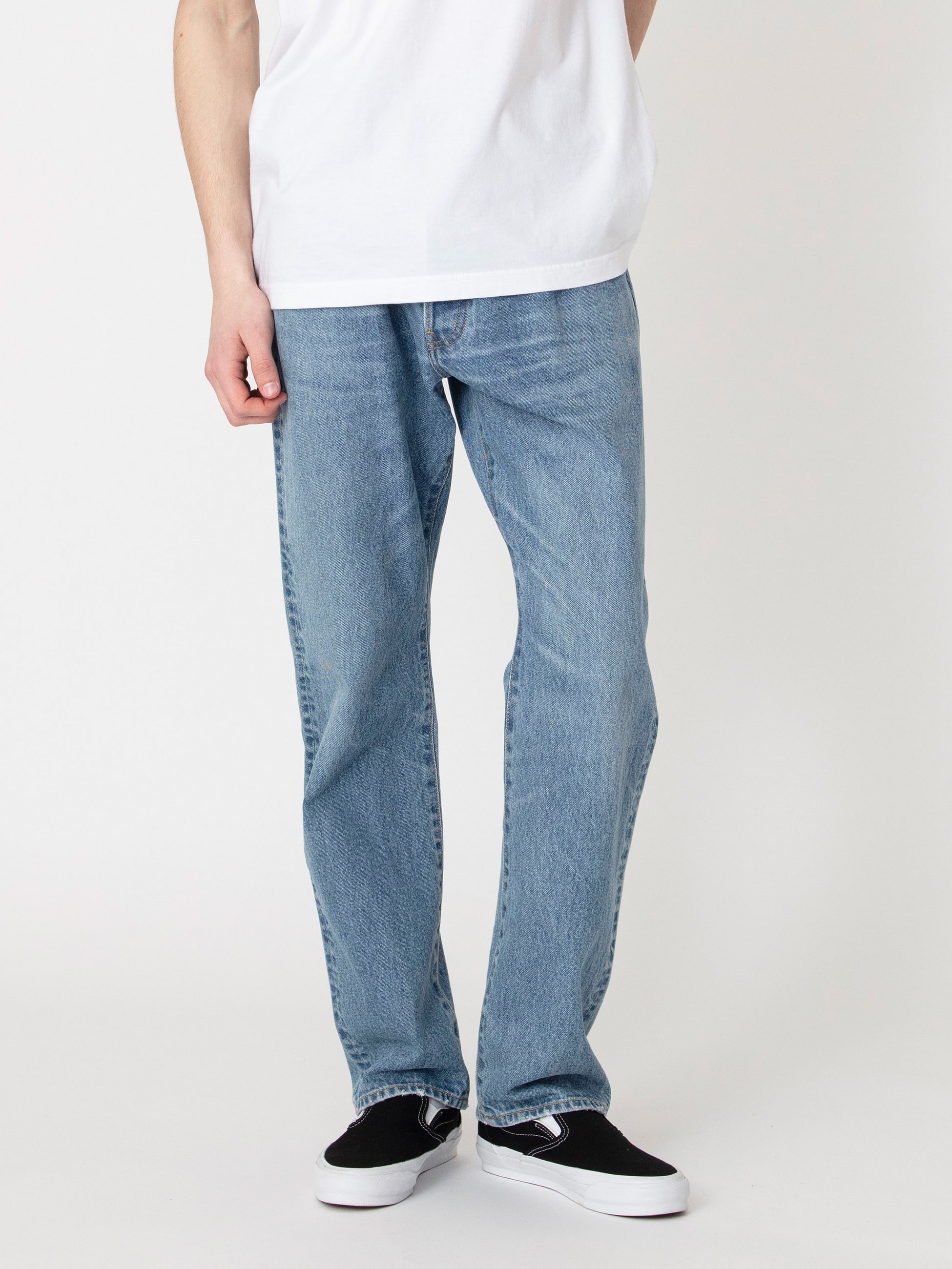 リサイクルコットン ユーズド スリムストレートフィット デニムパンツ