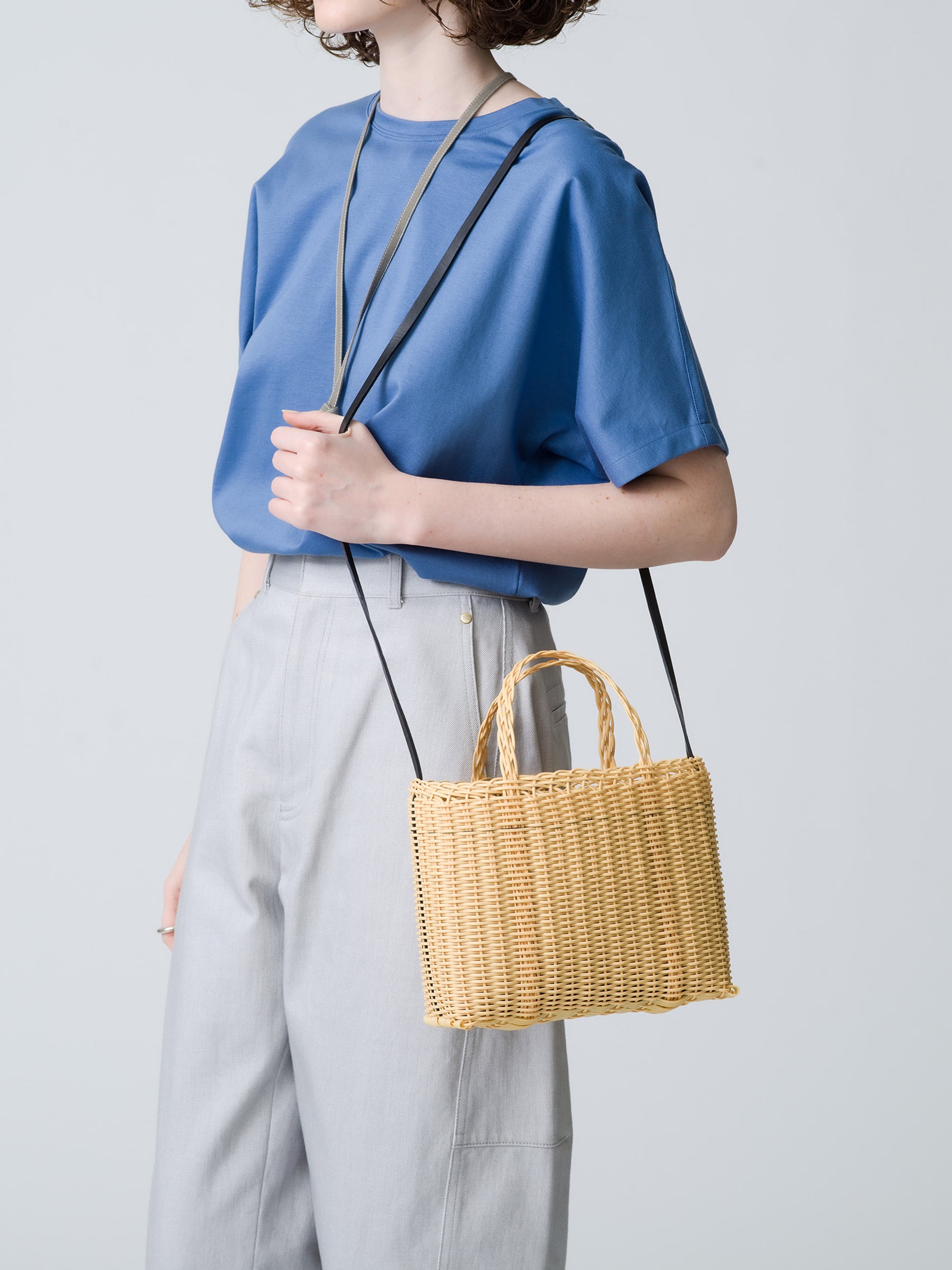 PALOROSA【美品】MINI 巾着付きかごバッグ バスケット パロローサ 楽天